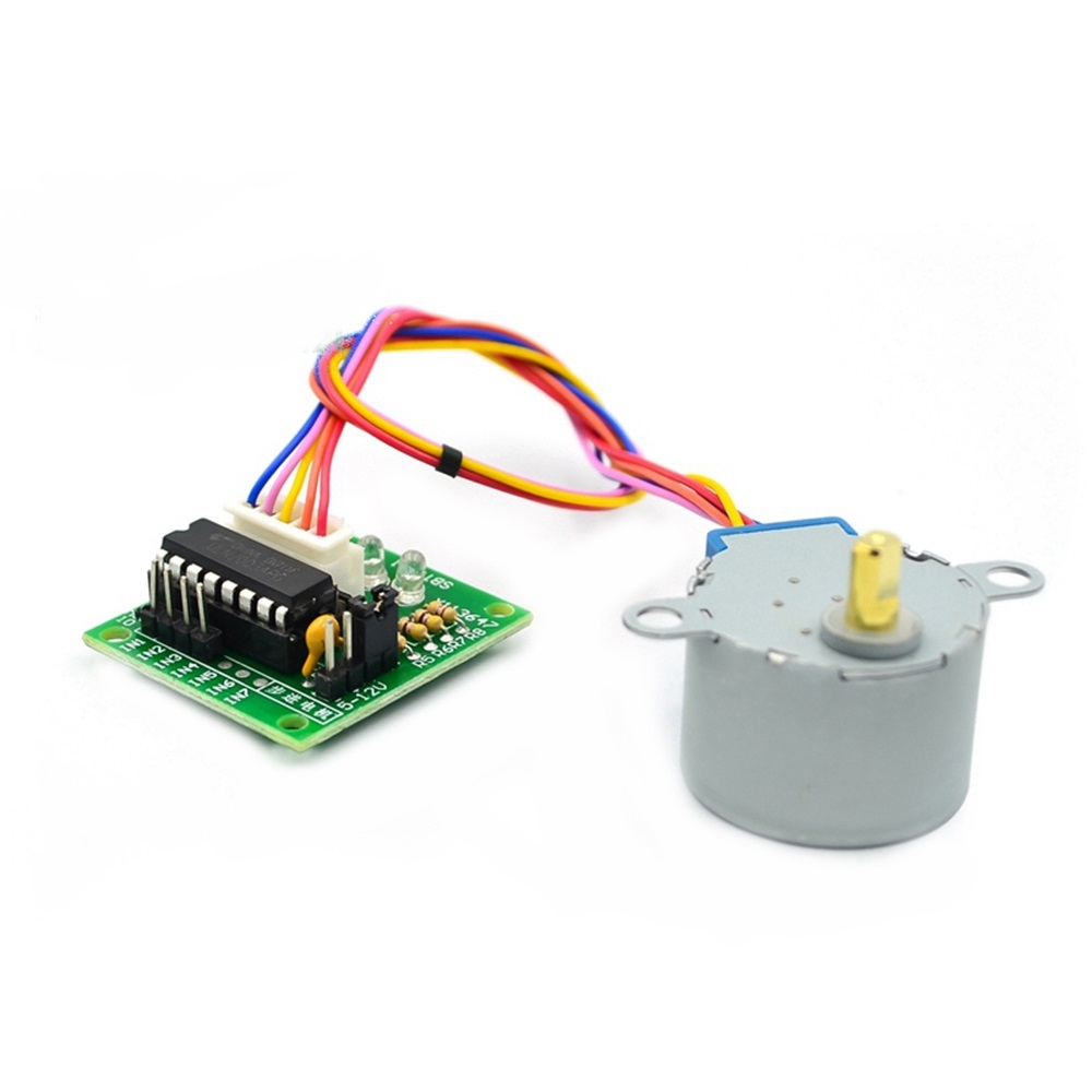 Motor De Passo 28BYJ-48 5V + Driver ULN2003 - Motor de passo de 4 fases 5V - Ideal para Arduino, PIC
