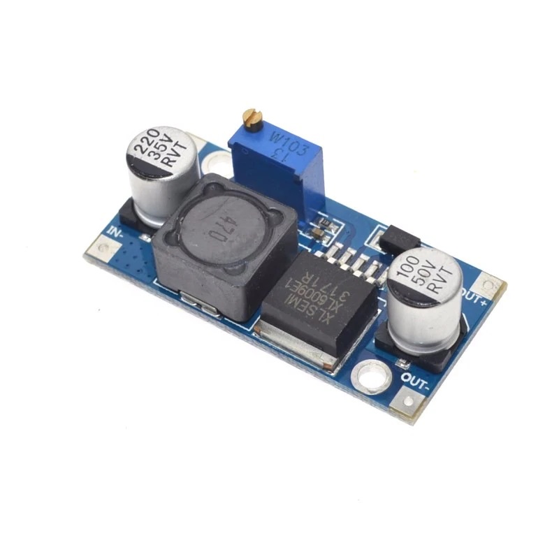 Módulo Regulador Elevador de tensão DC-DC Step-up XL6009 ajustável para 4A - 5V a 35V - Conversor...