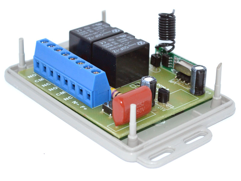 Módulo relê para automação residencial RF 433Mhz 2 canais 12Vdc - RL02A-12 - Persianas - Broadli...