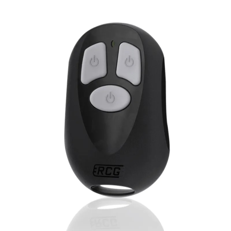 Controle Remoto Transmissor RCG 3 botões RF 433.92Mhz - Learning code HT6P20B - COMMAND preto