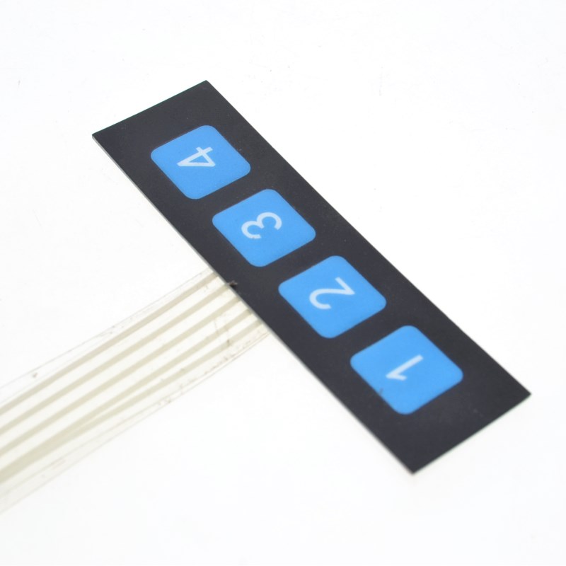 Teclado matricial de membrana de 4 Teclas formato 1x4