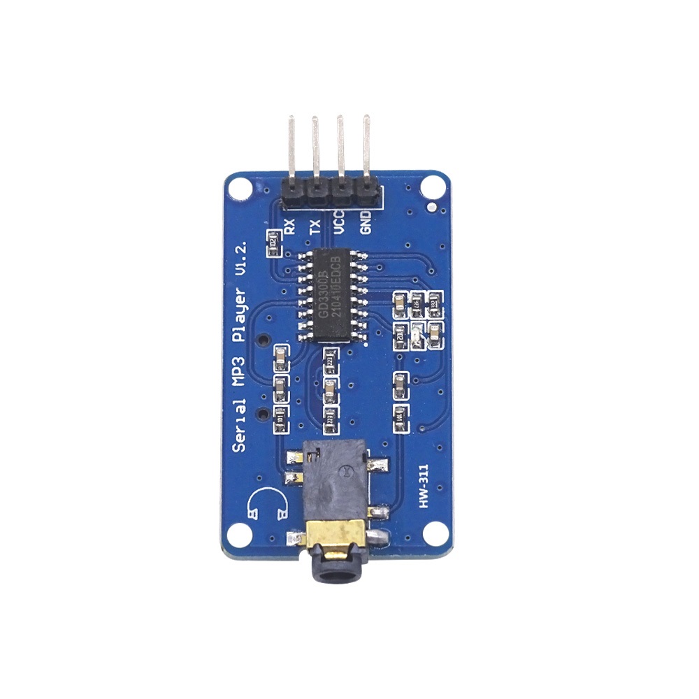 Módulo leitor de cartão MP3 serial RS232 TTL com saída de áudio P2 YX5300