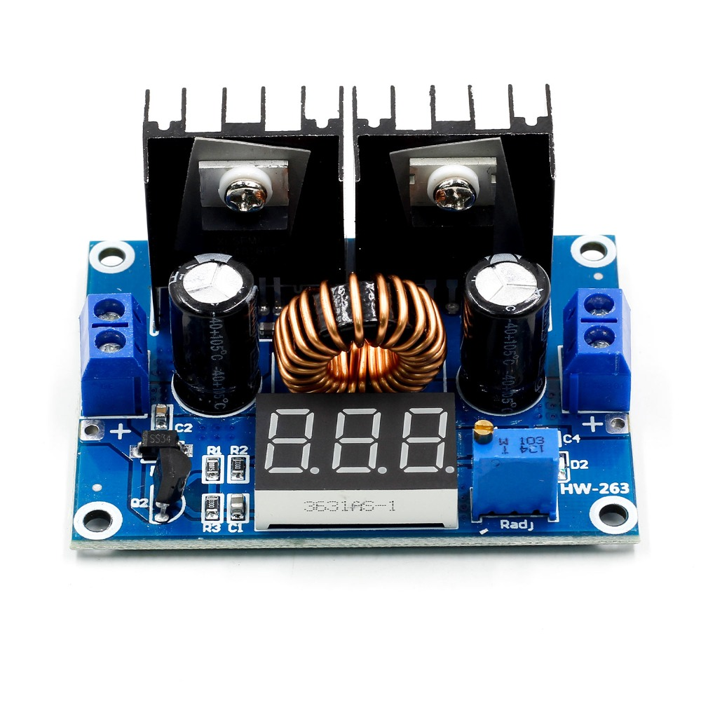 Módulo conversor DC-DC Step-down XL4016 ajustável 8A - 4-38V para 1.25-36V com DISPLAY