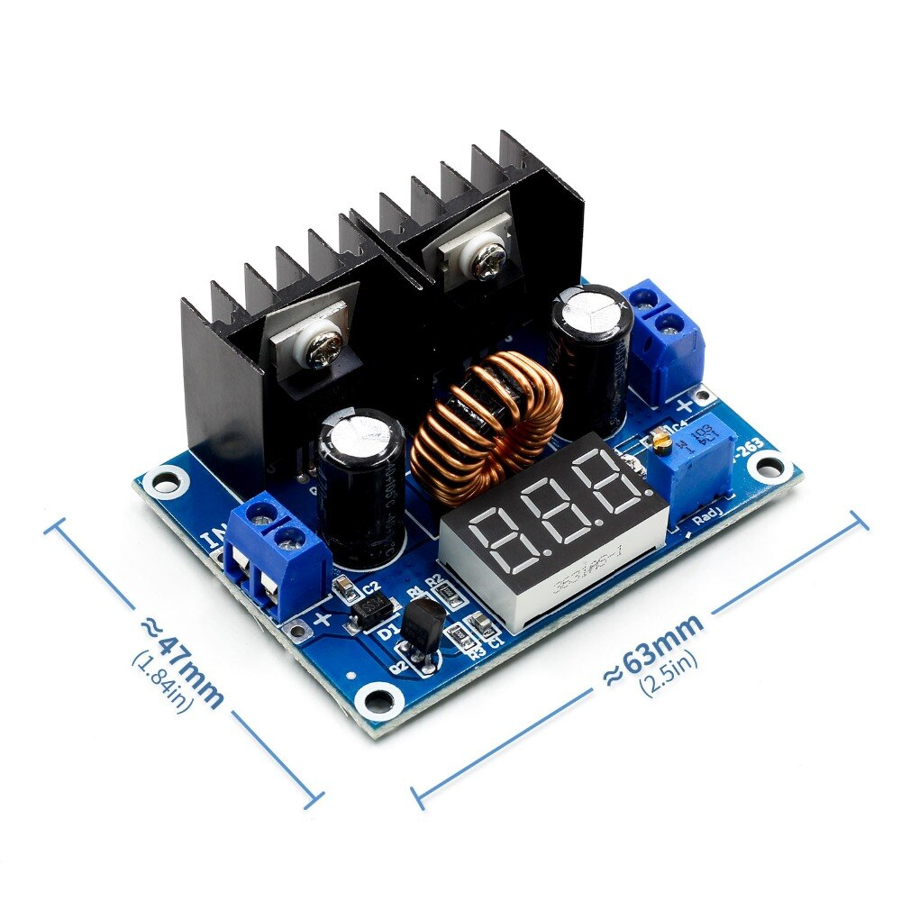 Módulo conversor DC-DC Step-down XL4016 ajustável 8A - 4-38V para 1.25-36V com DISPLAY