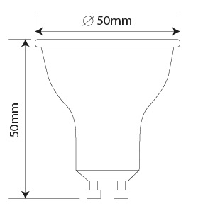 Lâmpada LED Dicroica Dimerizável 3000K Bivolt 7W MR16 Branco quente GU10 Galaxy LED