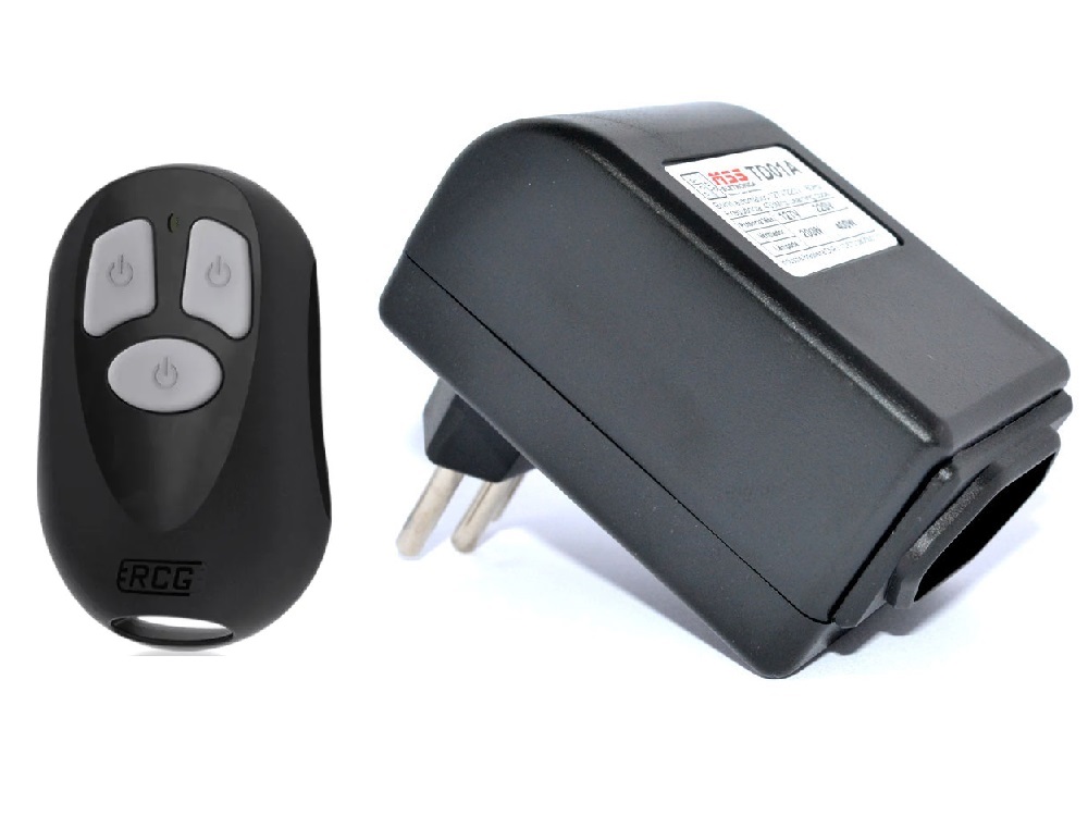 Controle Remoto 3 botões + Tomada inteligente dimmer RF 433Mhz TD01A bivolt - Para automação resi...