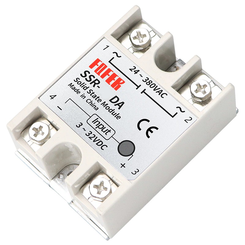 Relê de estado sólido SSR-25DA 25A 3-32V 24-380Vca