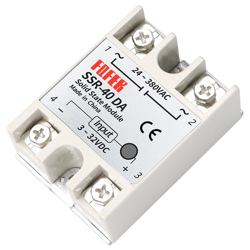 Relê de estado sólido SSR-40DA 40A 3-32V 24-380Vca
