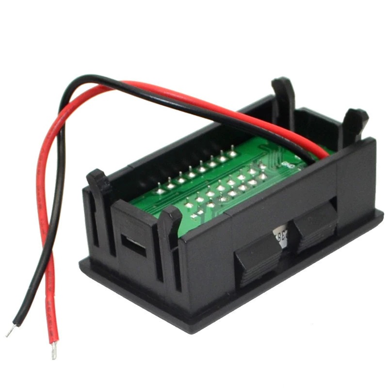 Voltímetro digital medidor de baterias 12V para painel com indicador em barras - Azul