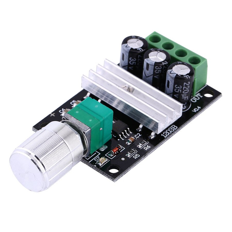 Módulo PWM regulador de tensão 3A - 6~28V 80W - Controlador velocidade motor 6V 9V 12V e 24V - 120...