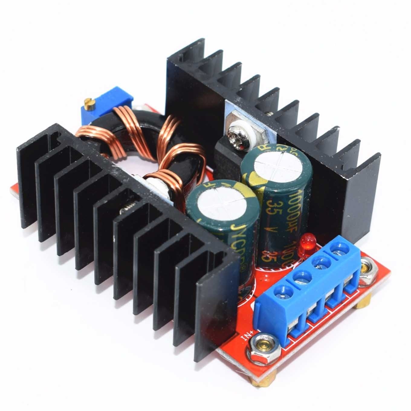 Módulo conversor DC-DC Step-up 150W ajustável 6A - 10-32V para 12-35V