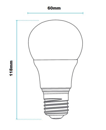 Lâmpada Pera LED Bulbo A60 15W 6500K bivolt Branco frio E-27 AVANT