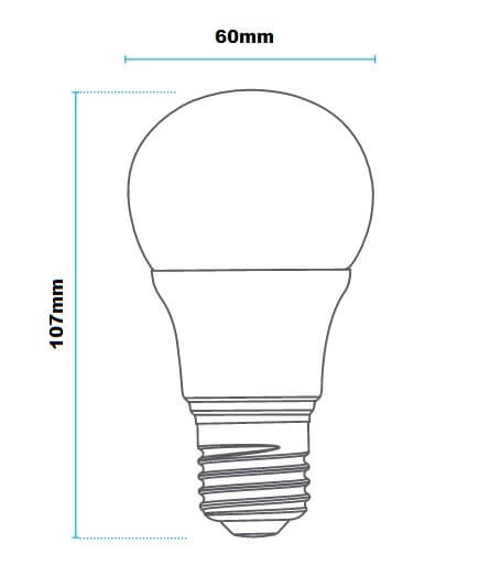 Lâmpada Pera LED Bulbo A60 7W 6500K bivolt Branco frio E-27 AVANT