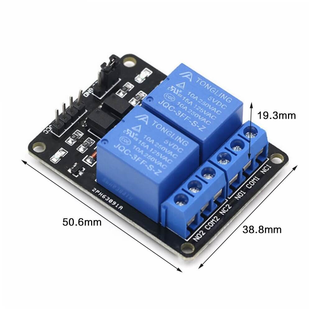 2 x Módulo relês de 2 canais 5V 10A Ideal para automação
