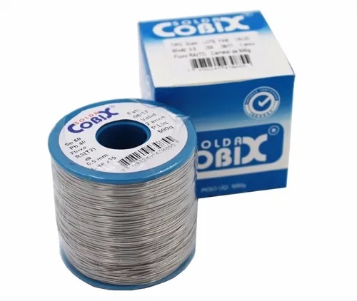 Solda Estanho 60x40 1mm com Fluxo Ra (t2) Rolo 500g - Cobix