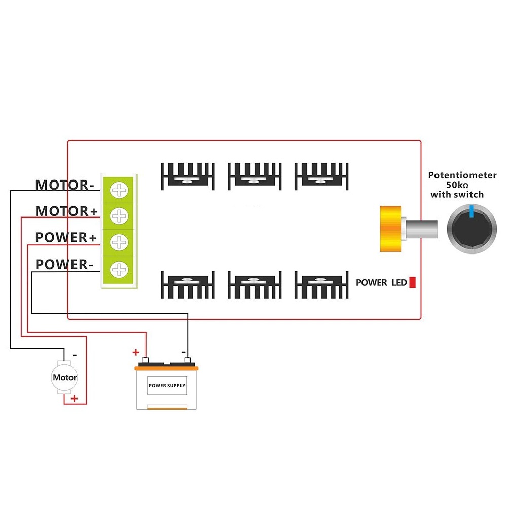 Módulo PWM 40A 2000W - Controlador velocidade motor 9V 12V 24V 48V HHO - XY-L-1240