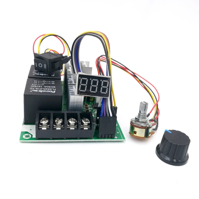 Módulo PWM 60A - Controlador velocidade motor com reversão e display 12V e 24V