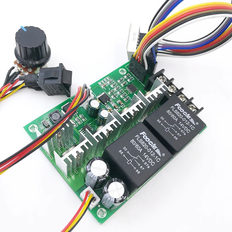 Módulo PWM 60A - Controlador velocidade motor com reversão e display 12V e 24V