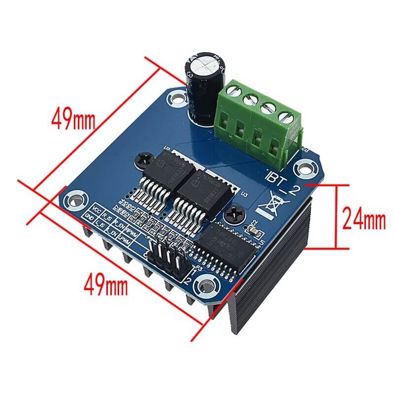 Módulo driver ponte H 43A - BTS7960