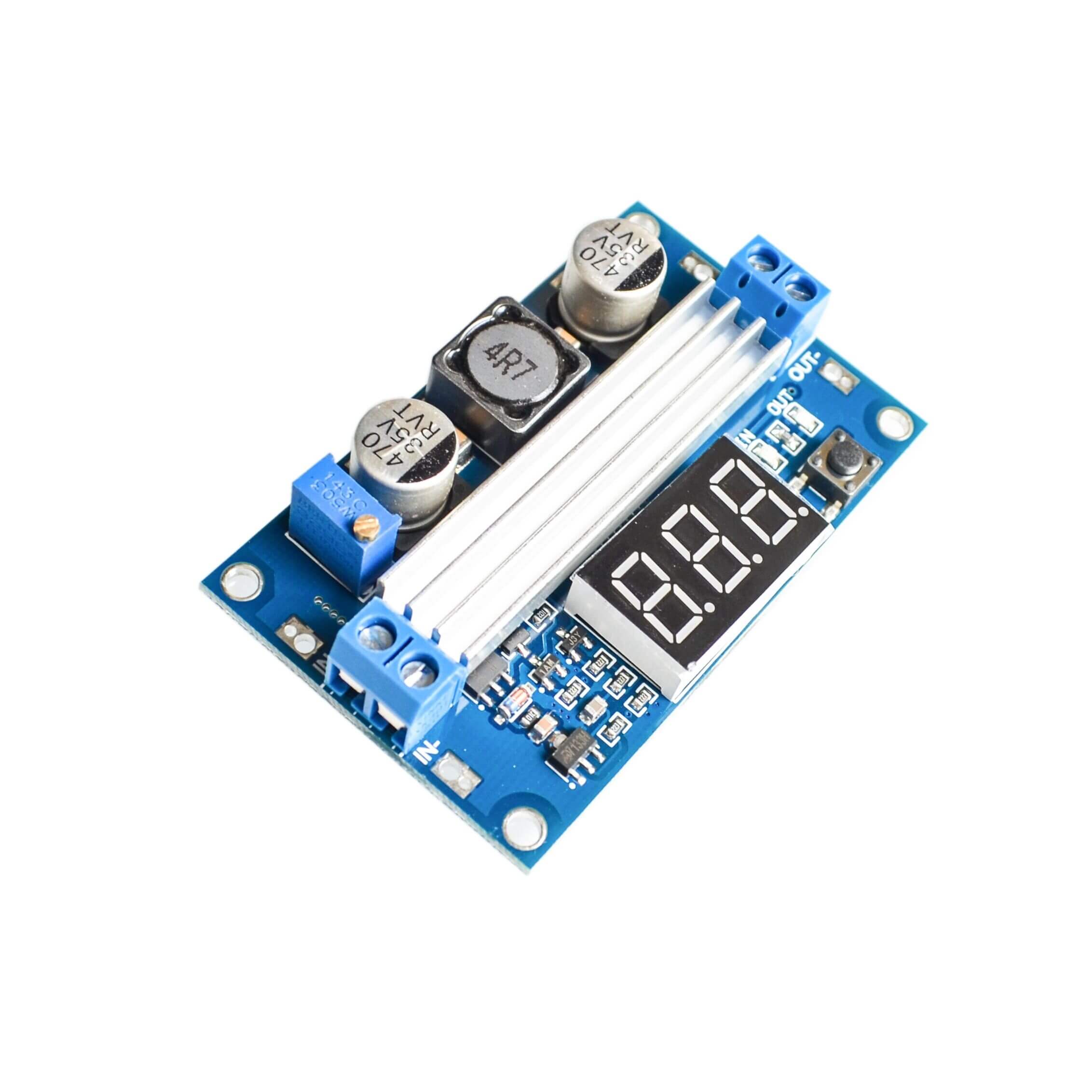 Módulo conversor regulador DC-DC Step-up 6A - 100W 3V a 35V Com display