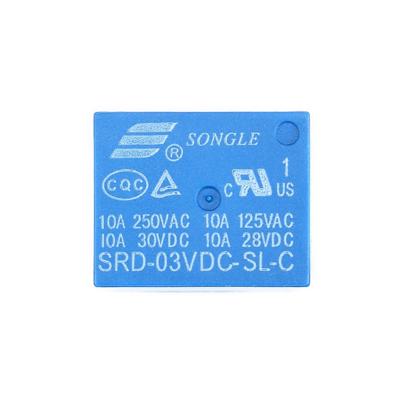 Kit 5 x Relê 3V 3.3V 10A SRD-03VDC-SL-C