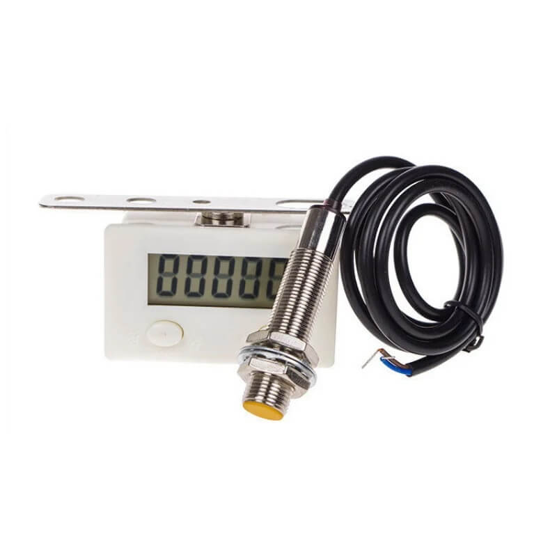Contador numérico de voltas batidas peças digital 5 dígitos 0-99999 com sensor magnético