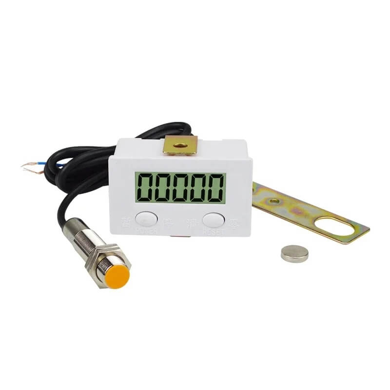 Contador numérico de voltas batidas peças digital 5 dígitos 0-99999 com sensor magnético
