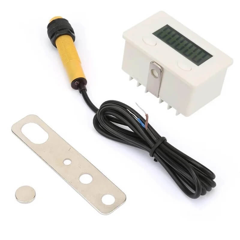 Contador numérico de voltas batidas peças digital 5 dígitos 0-99999 com sensor magnético