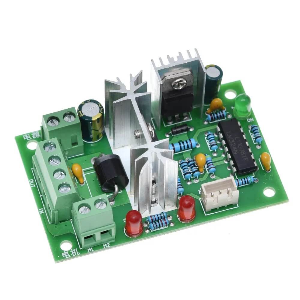 Módulo PWM 10A 80W Controlador velocidade motor com reversão 6V 9V 12V e 24V