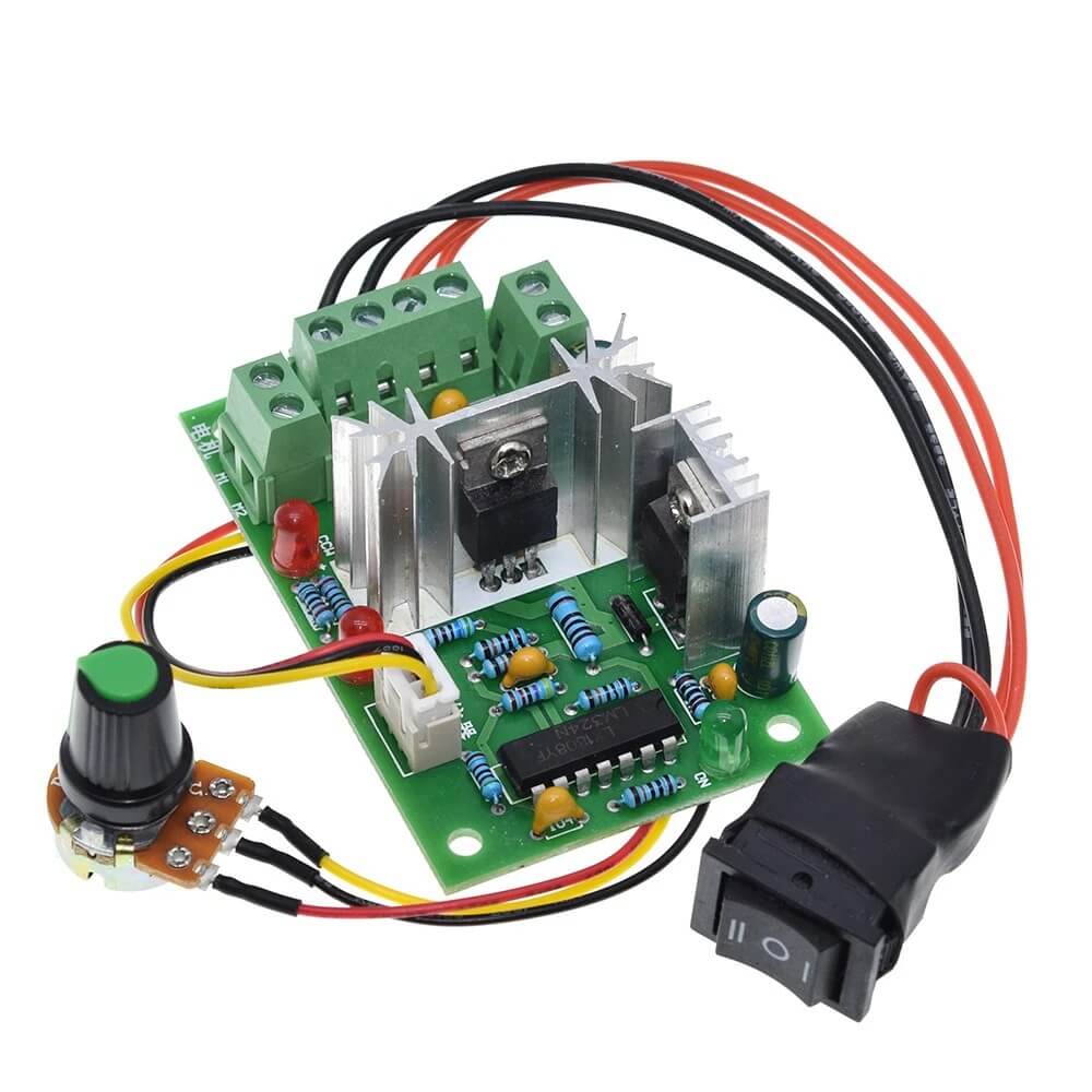 Módulo PWM 10A 80W Controlador velocidade motor com reversão 6V 9V 12V e 24V