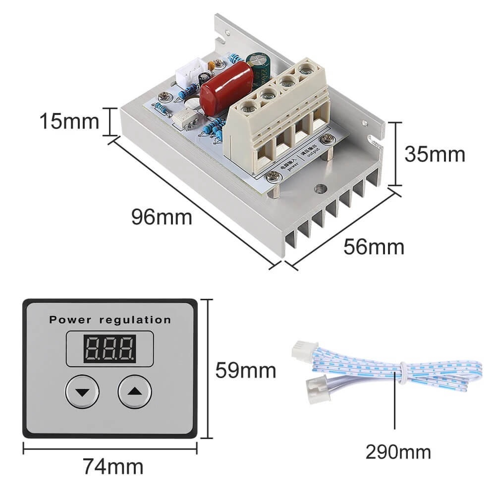Dimmer digital de alta potência CA 10000W em 220V - 5000W em 127V