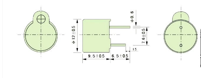 Buzzer ativo 5V com Oscilador Interno - Ideal para sinalização sonora