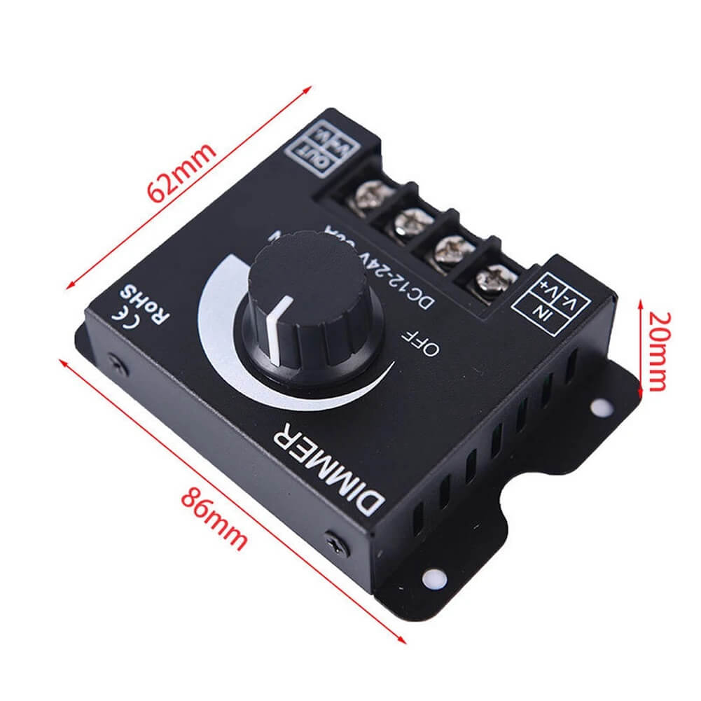 Controlador dimmer para fita de LED 12V a 24V até 30A T1-30A