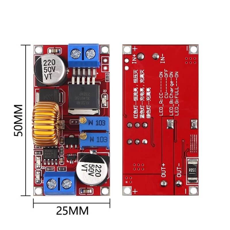Módulo controlador de carga para bateria de lítio 5A XL4015 step down