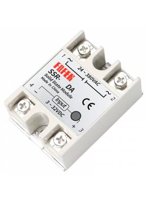 Relê de estado sólido SSR-25DA 25A 3-32V 24-380Vca