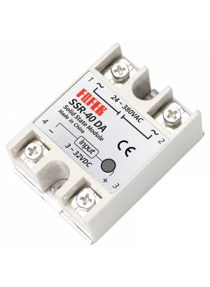 Relê de estado sólido SSR-40DA 40A 3-32V 24-380Vca