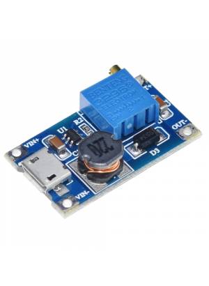Módulo conversor DC-DC Step-up ajustável 2A - 2-24V para 5-28V - MT3608