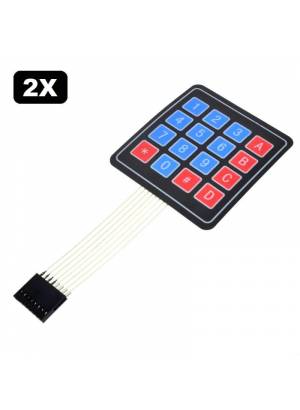 2 x Teclado matricial de membrana de 16 Teclas formato 4x4
