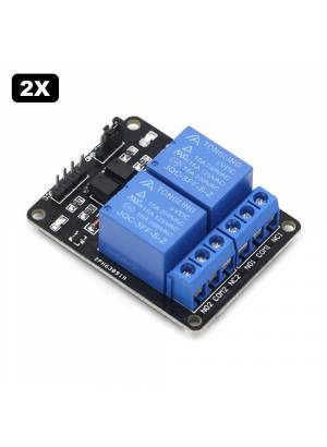2 x Módulo relês de 2 canais 5V 10A Ideal para automação