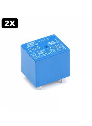 Kit 2 x Relê 3V 3.3V 10A SRD-03VDC-SL-C